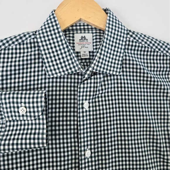 J.Crew Other - J.Crew Ludlow Dress Shirt Mens M Green White Gingham Thomas Mason Button Down